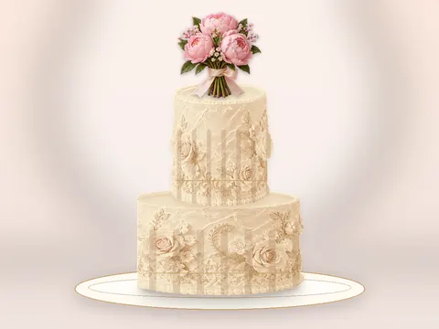 Preview the Peony Poetry · Amber Gold full cake