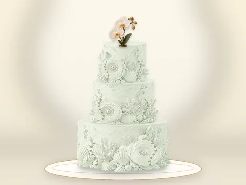 Preview the Orchid Reverie · Sage Silk full cake