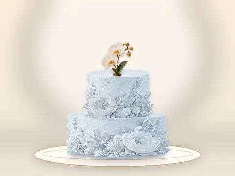 Preview the Orchid Reverie · Blue Velvet full cake