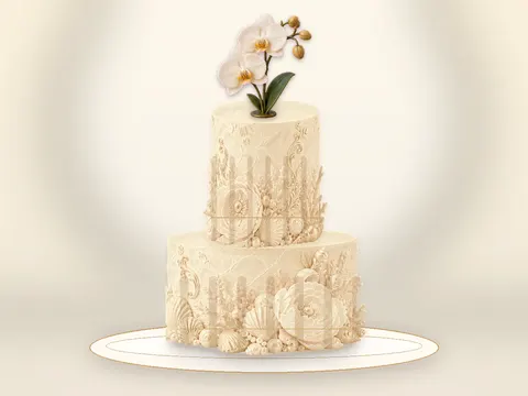 Preview the Orchid Reverie · Amber Gold full cake