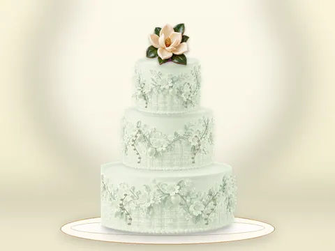 Preview the Magnolia Terrace · Sage Silk full cake