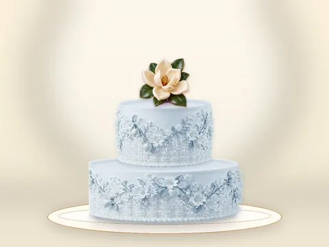 Preview the Magnolia Terrace · Blue Velvet full cake