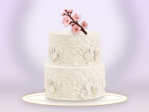 Preview the Cherry Blossom Walk · Porcelain full cake