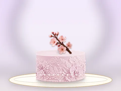 Preview the Cherry Blossom Walk · Rose Quartz full cake