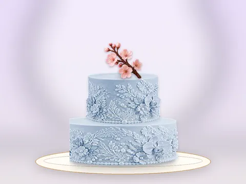 Preview the Cherry Blossom Walk · Blue Velvet full cake