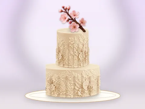 Preview the Cherry Blossom Walk · Amber Gold full cake