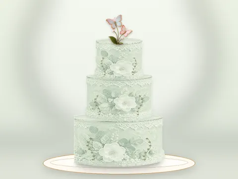 Preview the Butterfly Conservatory · Sage Silk full cake