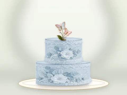 Preview the Butterfly Conservatory · Blue Velvet full cake