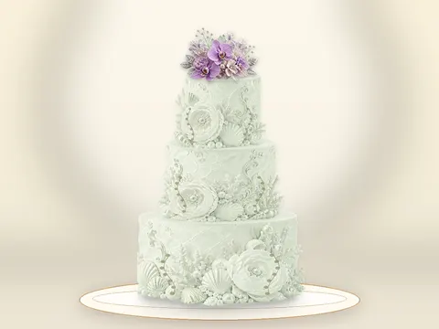 Preview the Pearl Ceremony · Sage Silk full cake