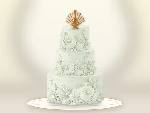 Preview the Deco Ballroom · Sage Silk full cake