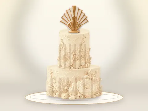 Preview the Deco Ballroom · Amber Gold full cake