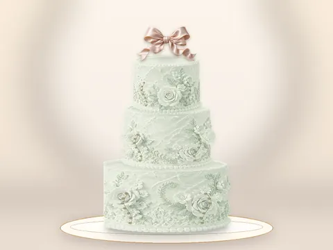 Preview the Satin Promise · Sage Silk full cake