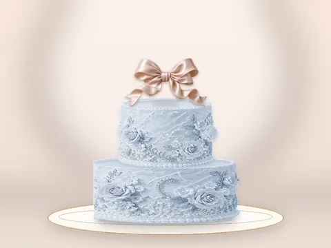 Preview the Satin Promise · Blue Velvet full cake