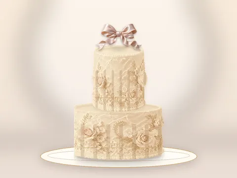 Preview the Satin Promise · Amber Gold full cake
