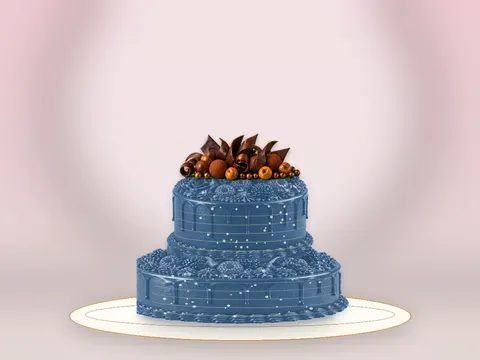 Preview the Truffle Treasury · Blue Velvet full cake