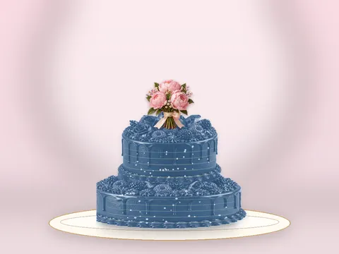 Preview the Cocoa Petals · Blue Velvet full cake