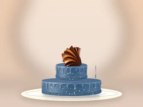 Preview the Caramel Architecture · Blue Velvet full cake