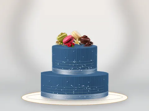 Preview the Macaron Salon · Blue Velvet full cake
