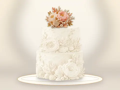 Preview the Golden Flourish · Porcelain full cake