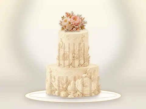 Preview the Golden Flourish · Amber Gold full cake