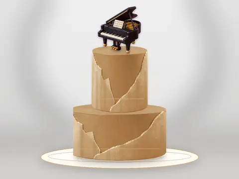 Preview the Piano Nocturne · Amber Gold full cake