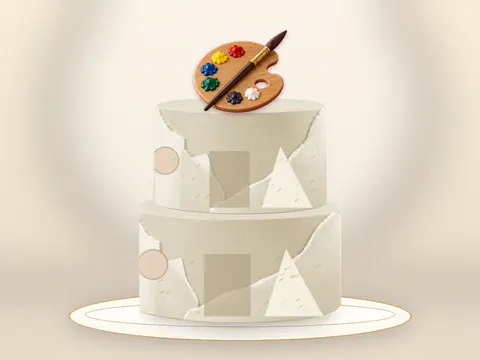 Preview the Painter’s Afternoon · Porcelain full cake