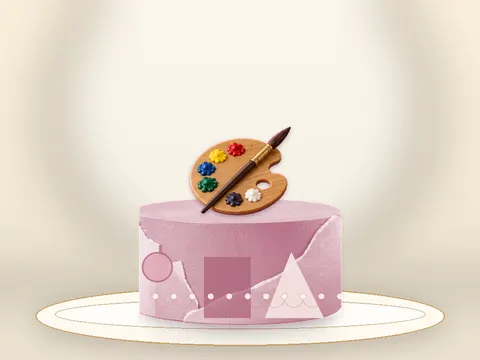 Preview the Painter’s Afternoon · Rose Quartz full cake