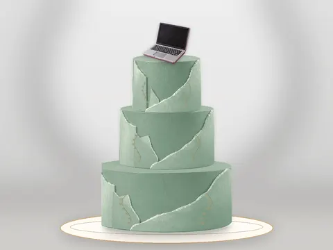 Preview the Code & Celebrate · Sage Silk full cake