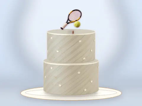 Preview the Centre Court · Porcelain full cake