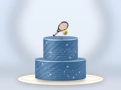 Preview the Centre Court · Blue Velvet full cake