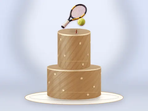 Preview the Centre Court · Amber Gold full cake
