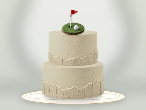 Preview the The Nineteenth Hole · Porcelain full cake