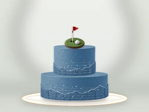 Preview the The Nineteenth Hole · Blue Velvet full cake