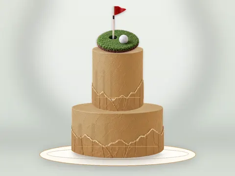 Preview the The Nineteenth Hole · Amber Gold full cake