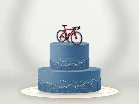 Preview the Weekend Peloton · Blue Velvet full cake