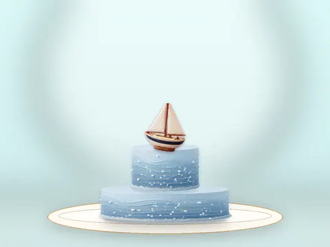 Preview the Harbour Breeze · Blue Velvet full cake