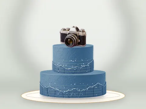Preview the Mountain Photography · Blue Velvet full cake