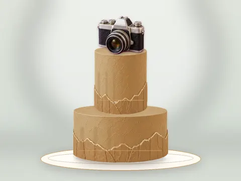 Preview the Mountain Photography · Amber Gold full cake