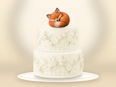 Preview the Foxglove Friends · Porcelain full cake