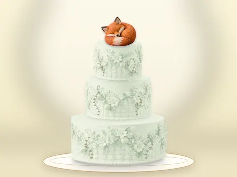 Preview the Foxglove Friends · Sage Silk full cake