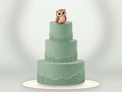 Preview the Owl’s Moonlight · Sage Silk full cake
