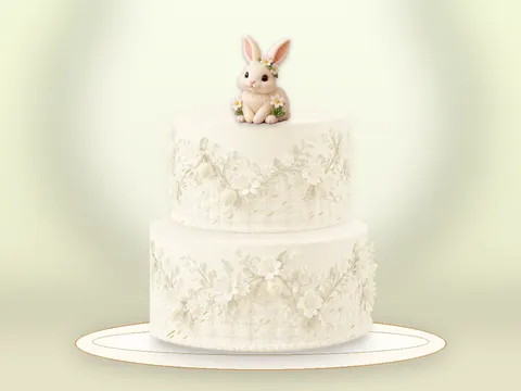 Preview the Bunny Meadow · Porcelain full cake