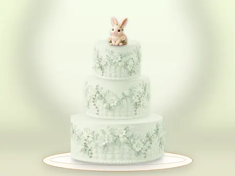 Preview the Bunny Meadow · Sage Silk full cake