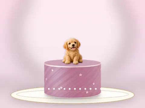 Preview the Puppy Playtime · Rose Quartz full cake