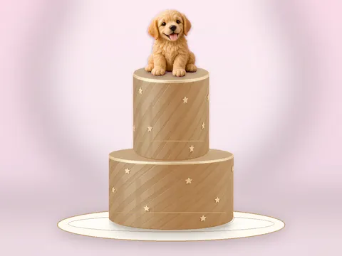 Preview the Puppy Playtime · Amber Gold full cake