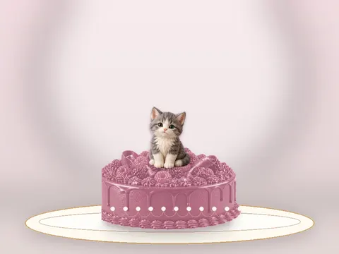 Preview the Kitten Wishes · Rose Quartz full cake