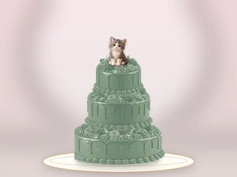Preview the Kitten Wishes · Sage Silk full cake