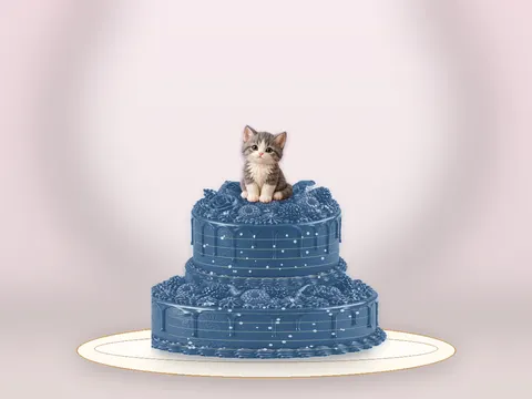Preview the Kitten Wishes · Blue Velvet full cake