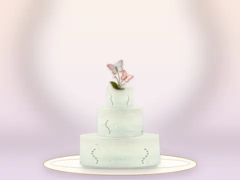 Preview the Butterfly Wishes · Sage Silk full cake