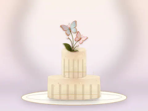 Preview the Butterfly Wishes · Amber Gold full cake
